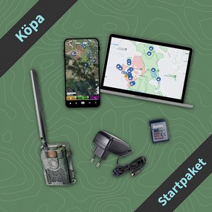 Startpaket komplett Hunter Delta 4G kamera, med strmadapter